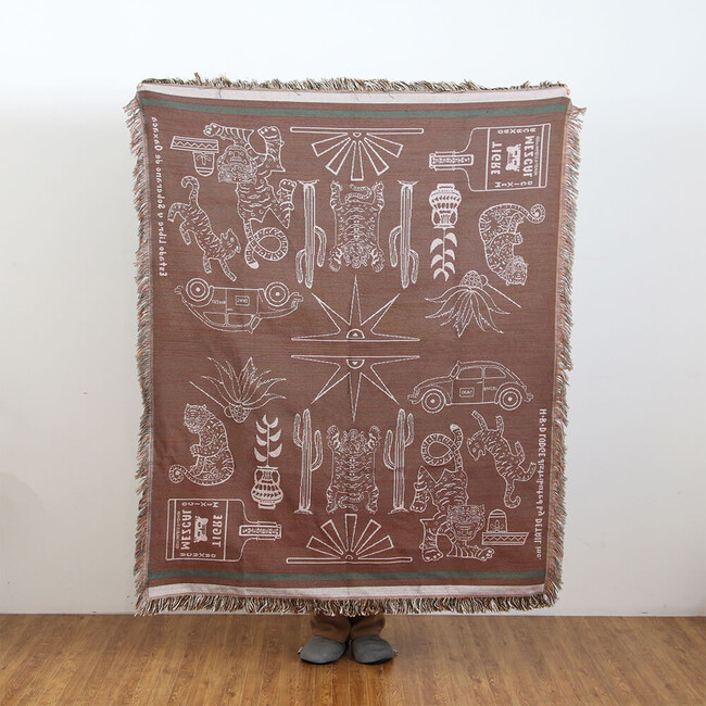 OAX THROWKET（オアハカ スローケット） Tiger and more/Cream（タイガーアンドモア/クリーム） タイガーアンドモア/クリーム