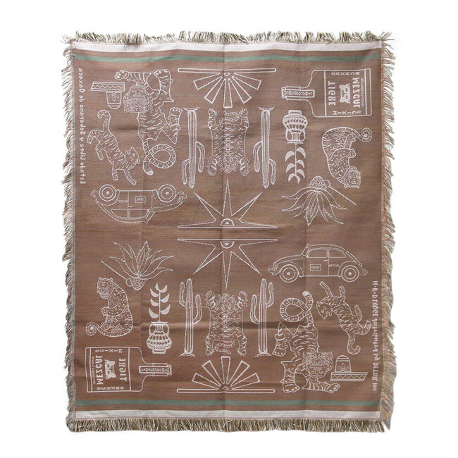 OAX THROWKET（オアハカ スローケット） Tiger and more/Cream（タイガーアンドモア/クリーム） タイガーアンドモア/クリーム