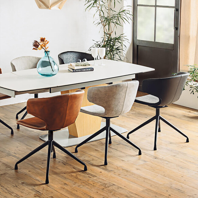 ARM（アーマー）ラウンド（回転）チェア（グレー） 