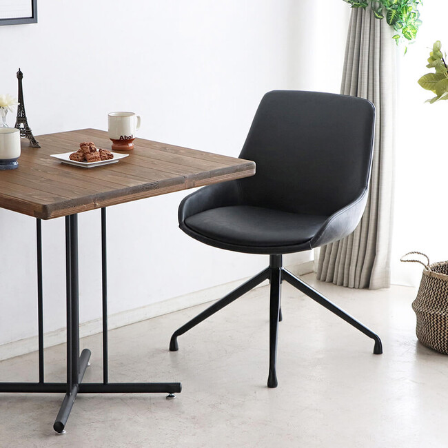 EDL（エデル）ラウンド（回転）チェア（ブラック） ブラック