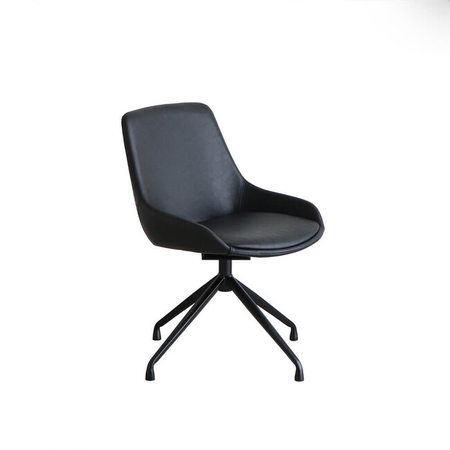 EDL（エデル）ラウンド（回転）チェア（ブラック） ブラック