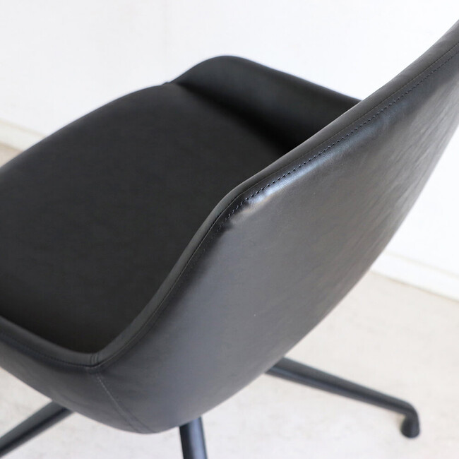 EDL（エデル）ラウンド（回転）チェア（ブラック） ブラック