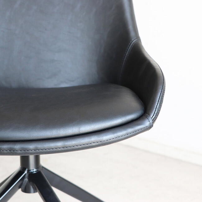 EDL（エデル）ラウンド（回転）チェア（ブラック） ブラック