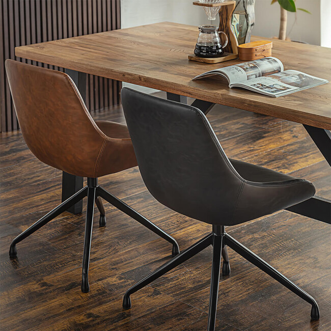 EDL（エデル）ラウンド（回転）チェア（ブラック） 