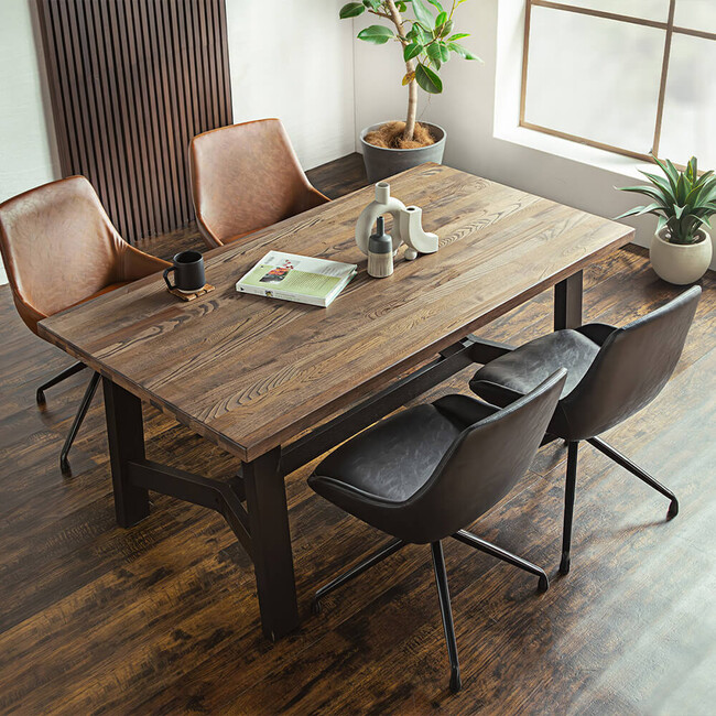 EDL（エデル）ラウンド（回転）チェア（キャメル） 