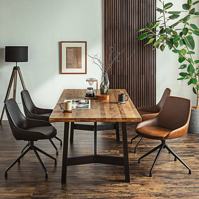 EDL（エデル）ラウンド（回転）チェア（ブラック） 