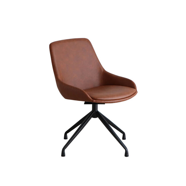 EDL（エデル）ラウンド（回転）チェア（キャメル） キャメル