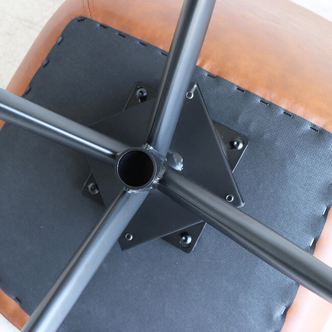 EDL（エデル）ラウンド（回転）チェア（キャメル） キャメル