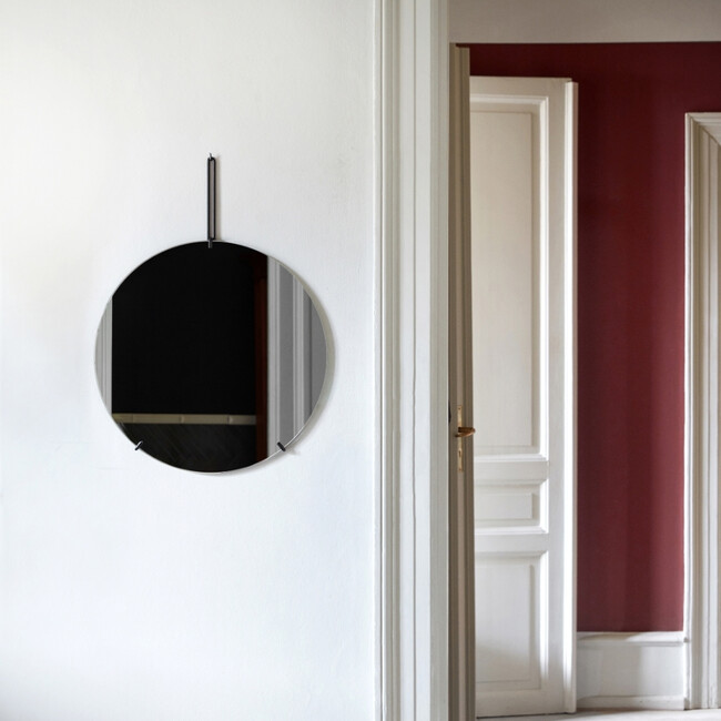 WMBL30 ウォールミラー Φ30cm (ブラック) 