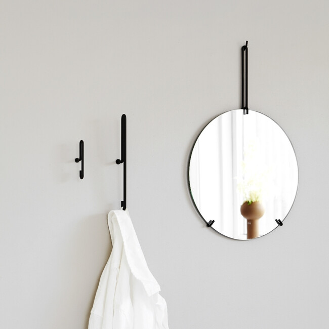 WMBL30 ウォールミラー Φ30cm (ブラック) 