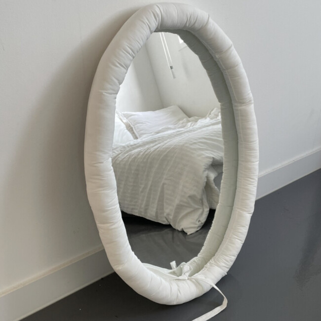 オーバルクッションミラー (ホワイト) 