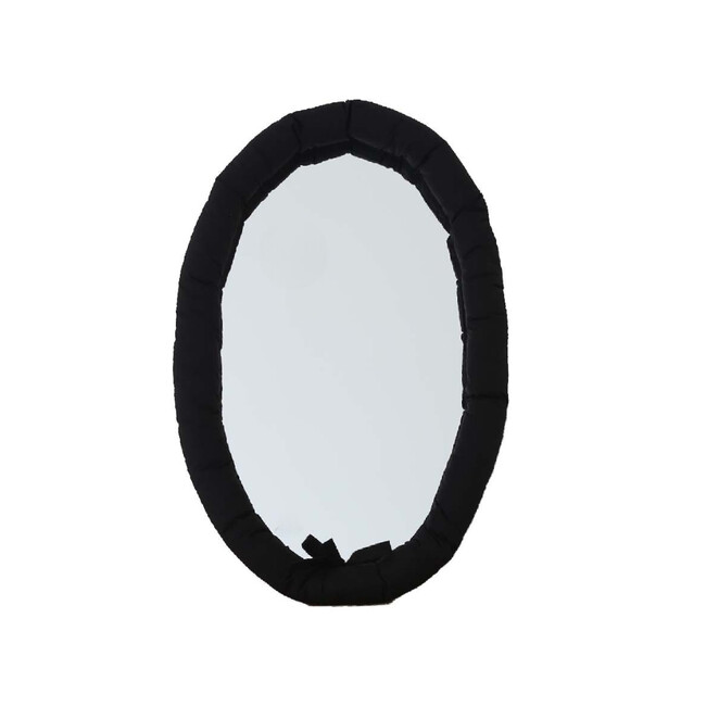 オーバルクッションミラー (ブラック) 