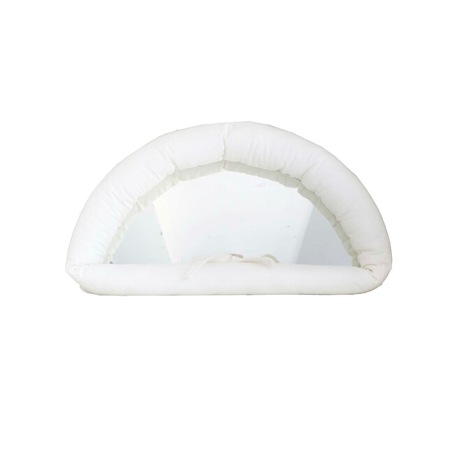 ハーフムーンクッションミラー (ホワイト) 