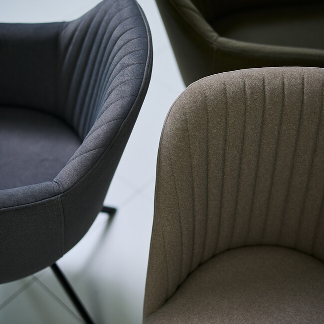 N-VISTA（エヌビスタ）チェア（アーム有）グレー 