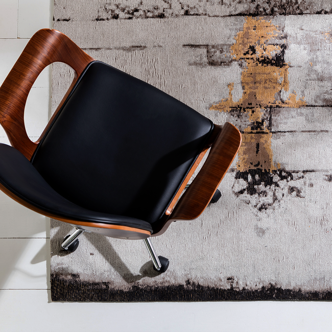 アブストラクトグレーライン 240x170cm カーペット 