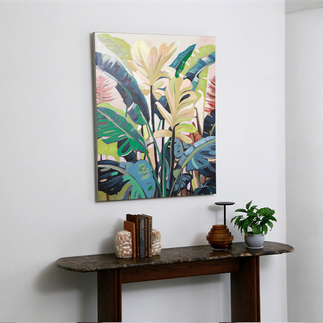 TATHRA console 150 Dark Emperador top-Espresso Oak leg 