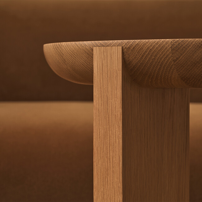 GUILD side table Light Oak-Black base 