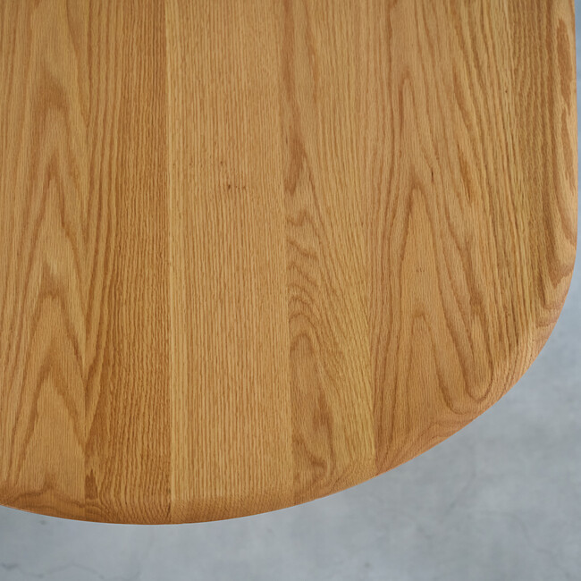 ウィルティック ハーフラウンド  ダイニングテーブル ヨコハギ無垢（ レッドオーク） 