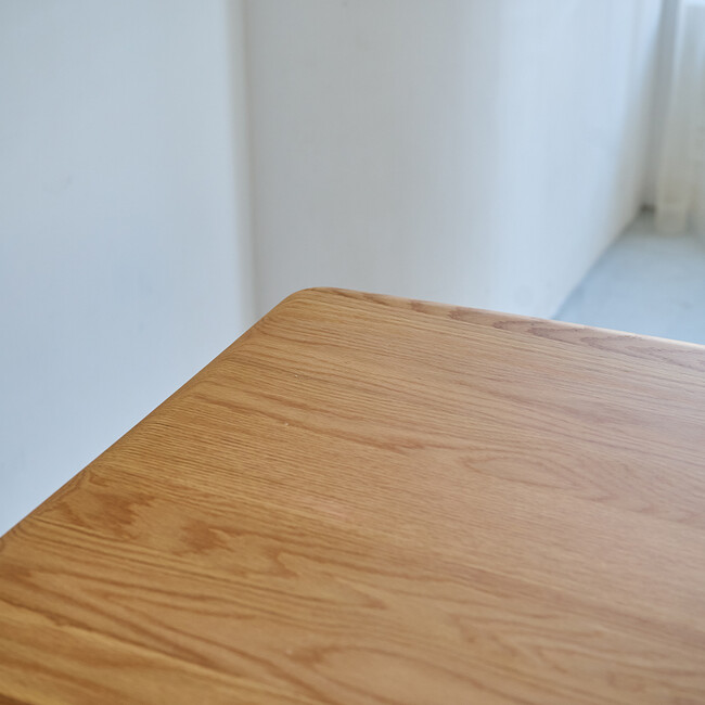 ウィルティック ハーフラウンド  ダイニングテーブル ヨコハギ無垢（ レッドオーク） 