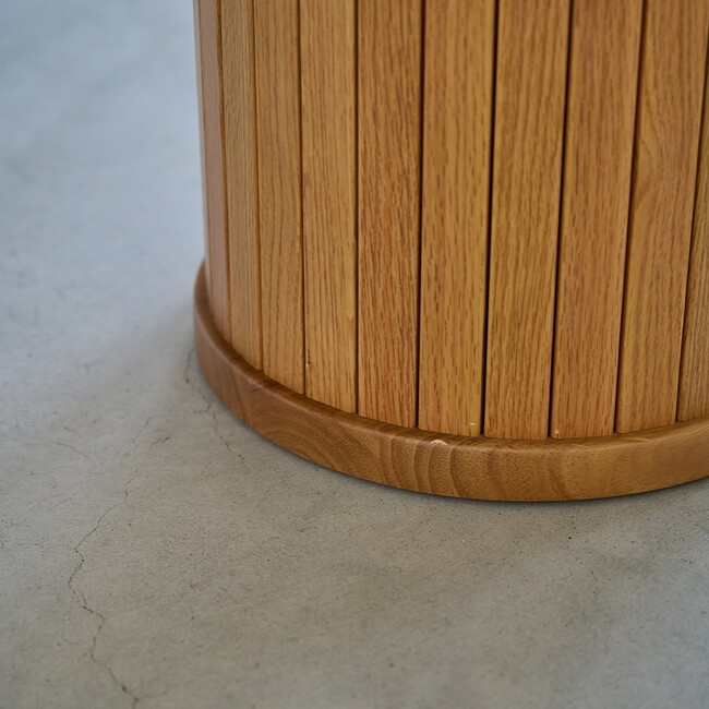 ウィルティック ハーフラウンド  ダイニングテーブル ヨコハギ無垢（ レッドオーク） 