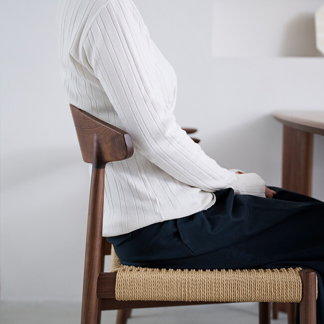 HS（エイチエス）ペーパーコード チェア（ウォールナット） 