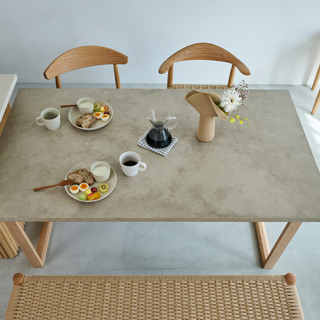 ウィルティック マティエラ塗装 ダイニングテーブル （横幅160 x 奥行85 cm） BE 