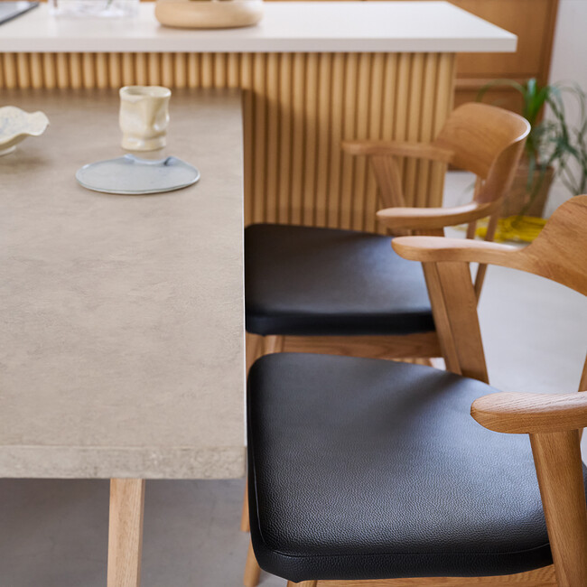 ウィルティック マティエラ塗装 ダイニングテーブル （横幅140 x 奥行80 cm） BE 