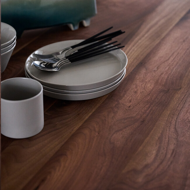 ウィルティック ヨコハギ無垢 ダイニングテーブル （横幅140 x 奥行80 cm） ウォールナット 