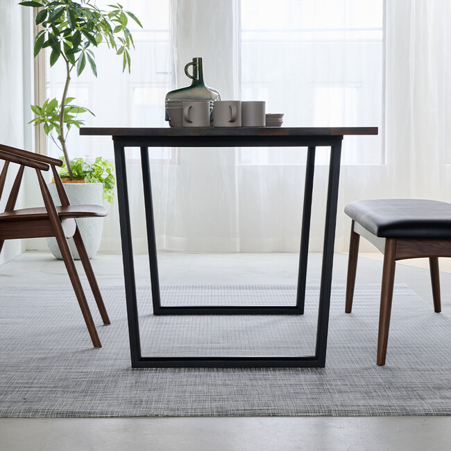 ウィルティック ヨコハギ無垢 ダイニングテーブル （横幅160 x 奥行85 cm） ウォールナット 