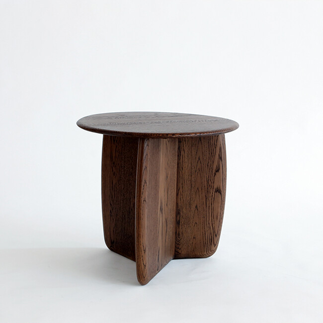EDEN side table Espresso Oak top-Espresso Oak leg 