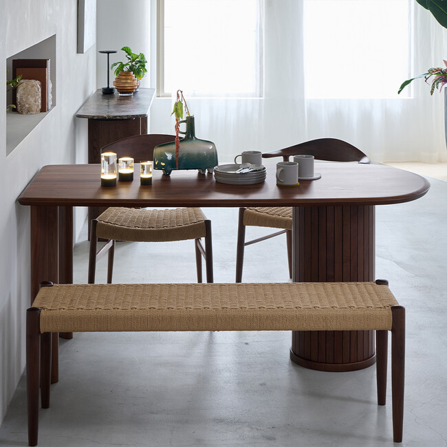 AL （エーエル）ペーパーコード ベンチ（ウォールナット） 