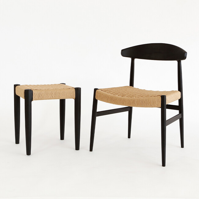 HS（エイチエス）ペーパーコード チェア（ブラック） 