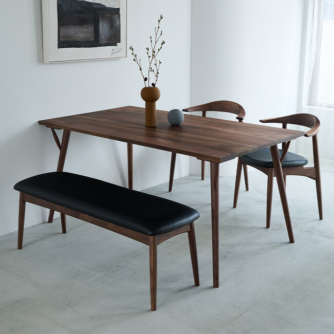 North（ノース） 120 ダイニングベンチ（ウォールナット） 