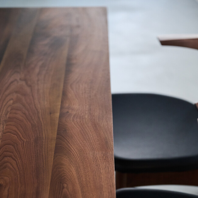 ウィルティック ヨコハギ無垢 ダイニングテーブル （横幅150 x 奥行85 cm） ウォールナット 