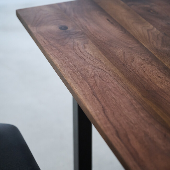 ウィルティック ヨコハギ無垢 ダイニングテーブル （横幅150 x 奥行85 cm） ウォールナット 