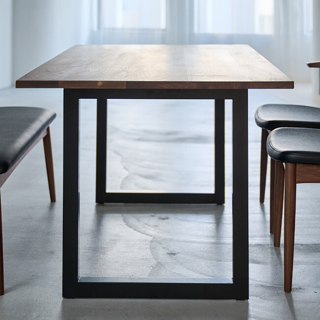 ウィルティック ヨコハギ無垢 ダイニングテーブル （横幅150 x 奥行85 cm） ウォールナット 