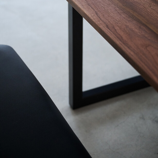 ウィルティック ヨコハギ無垢 ダイニングテーブル （横幅150 x 奥行85 cm） ウォールナット 