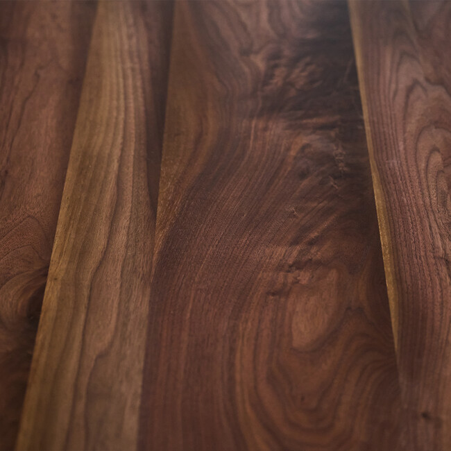 ウィルティック ヨコハギ無垢 ダイニングテーブル （横幅150 x 奥行85 cm） ウォールナット 