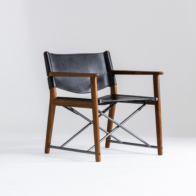 【限定】foxx chair（フォックス）Lounge Chair（ラウンジチェア） Deck BK Leather 