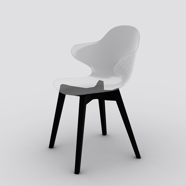 カリガリス サントロペ ダイニングチェア (木脚) ／ Calligaris SAINT TROPEZ Dining chair[CS1855] P848 P15L P848 イメージCG画像