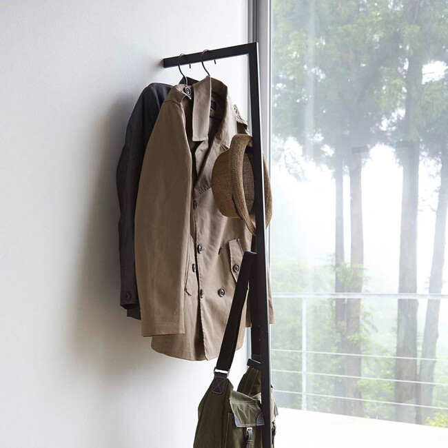 スリムコートハンガー ライン（ブラック） 