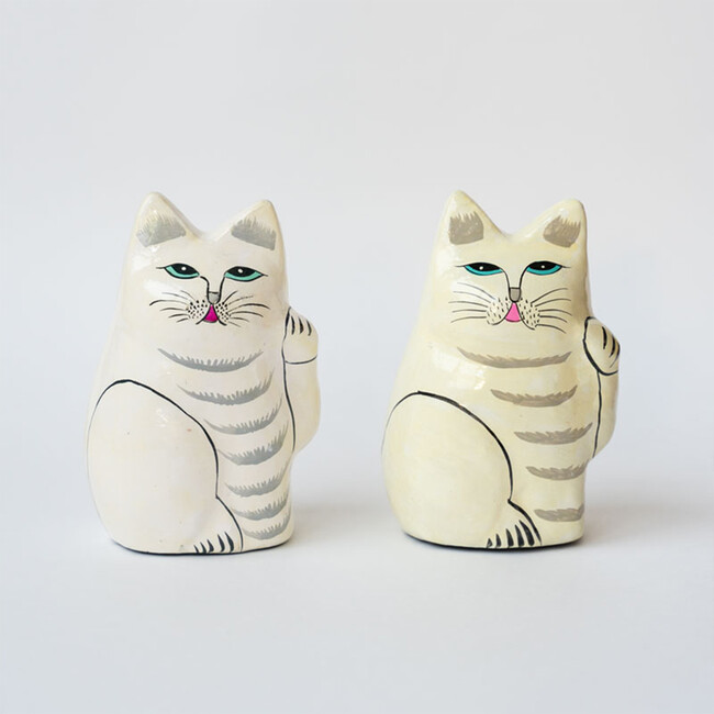 インドの招き猫（ホワイト） 