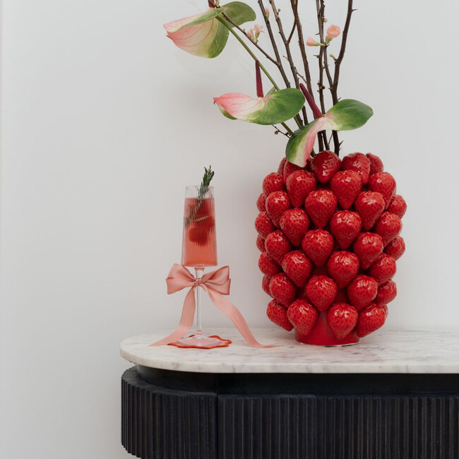 ストロベリーズ レッド 24cm フラワーベース 