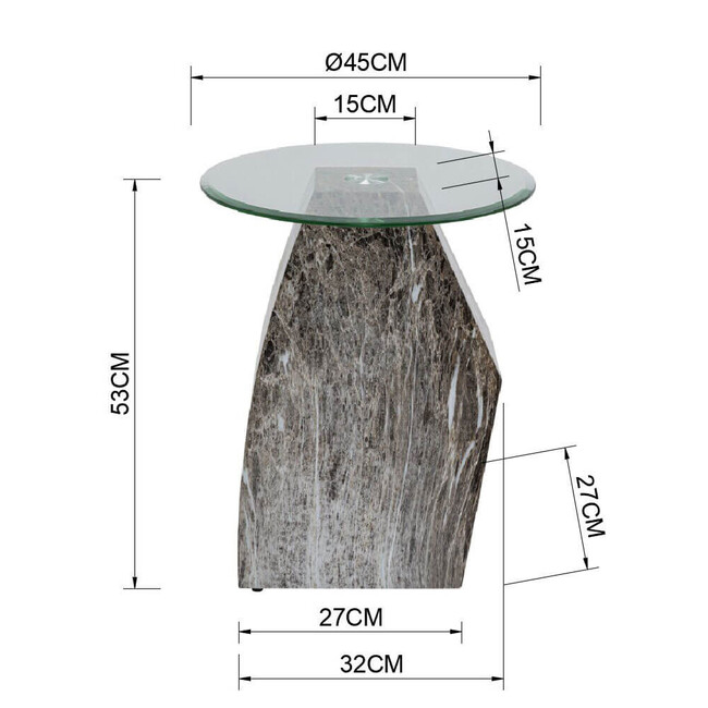 ロッキー O45cm　サイドテーブル 