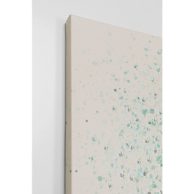 フラワーボート ベージュグリーン 40×50 cm タッチドピクチャー 