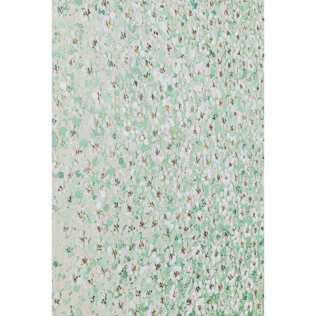 フラワーボート ベージュグリーン 40×50 cm タッチドピクチャー 