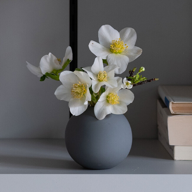 Ball Vase 10cm Grey 