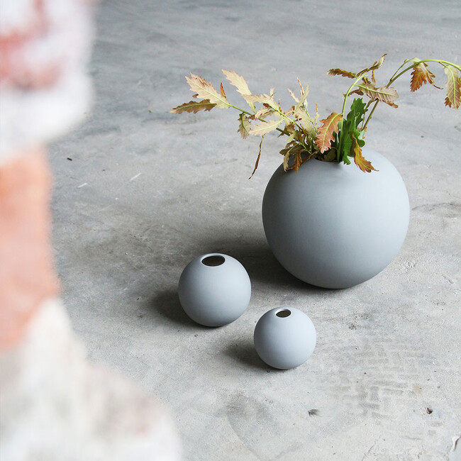 Ball Vase 10cm Grey 