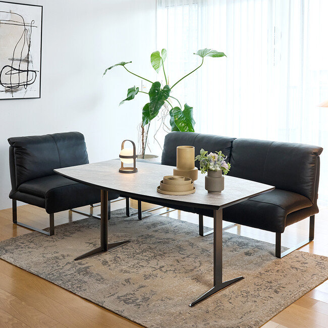 Baryon（バリオン）3Pソファ（スレートグレー）* Baryonシリーズ 画像の脚はオーダー色のガンメタリック