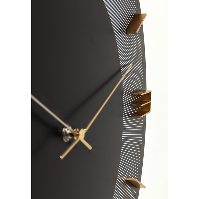 レオナルド ブラック/ゴールド ウォールクロック 